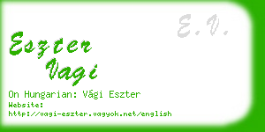 eszter vagi business card
